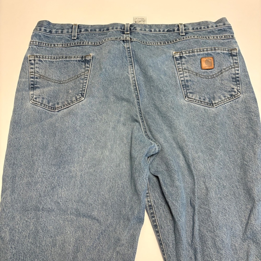 Carhartt B17STW Jeans Mens 46x30 Blue Relaxed Fit Stonewash Work Denim